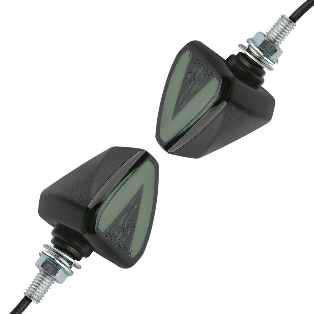 Motorcycle LED turn signal E11 Emark indicator light, amber light, universal 12V, flashing.