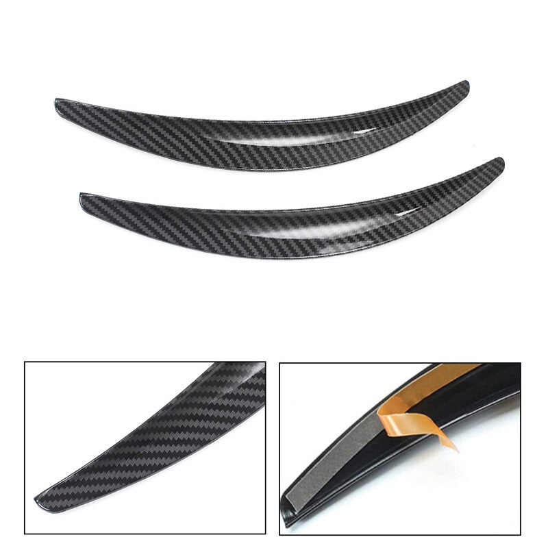 4PCS Carbon Fiber Car Wheel Eyebrow Arch Trim Lips Strip Fender Protector Kit v