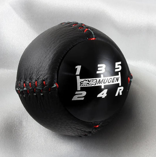 Car Shift Knob 5-speed Mugen Black PVC Leather for Honda for Acura