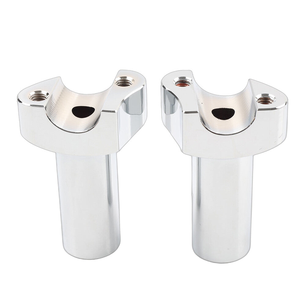 for Harley 1 Bar Dyna Sportster Softail 3.5 Straight Handlebar Risers Chrome