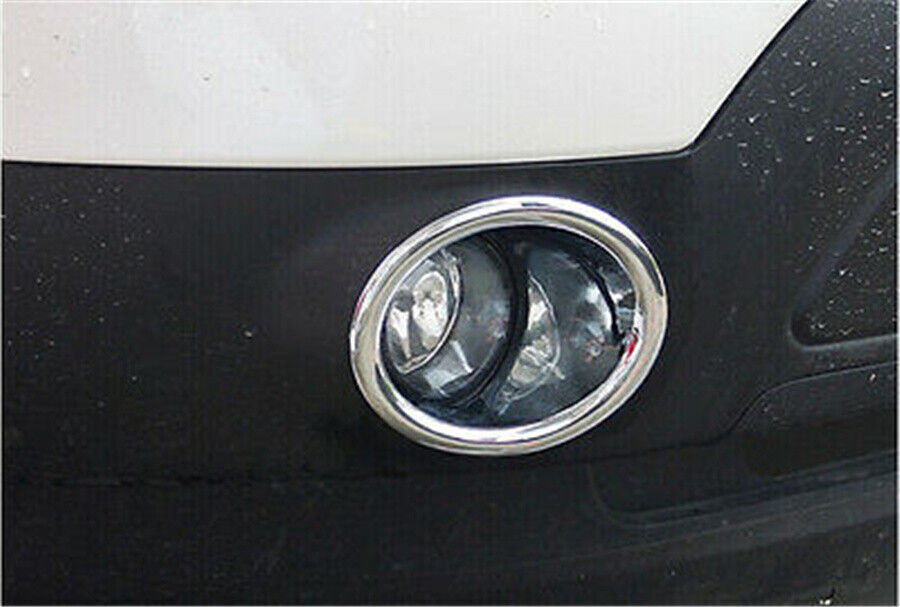 2x Chrome Front Fog Light Lamp Cover Trim ABS Plastic for Ford Explorer 2011-15
