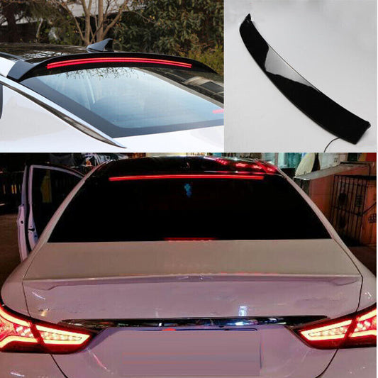 LED Taillight Black Rear window Roof Spoiler Wing for Hyundai Sonata 2011-2014