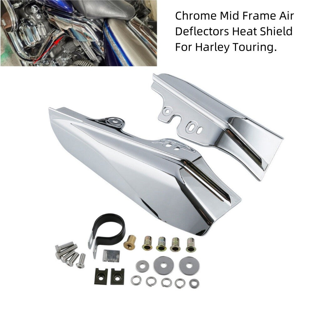 Mid Frame Air Deflectors Heat Shield for Harley Davidson Touring Models 2001-08