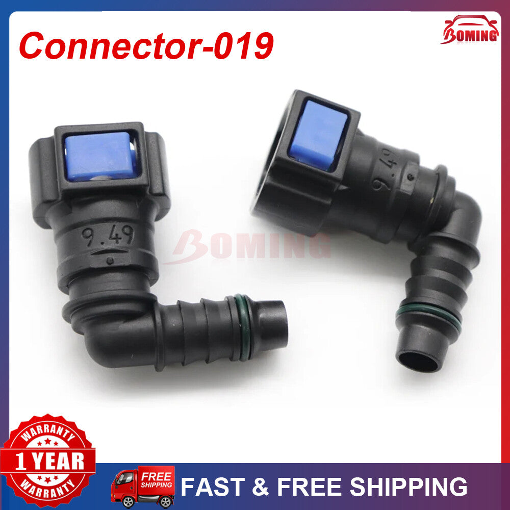 Car 2pcs Fuel Line Hose Pipe Quick Release Female Connector 9.49mm ID8 10x8 90¡ã Q