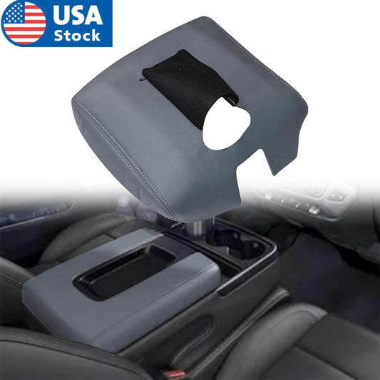 Console Lid Armrest Cover Ash Gray For Chevy Silverado 1500 2014-2016 2017 2018 Q