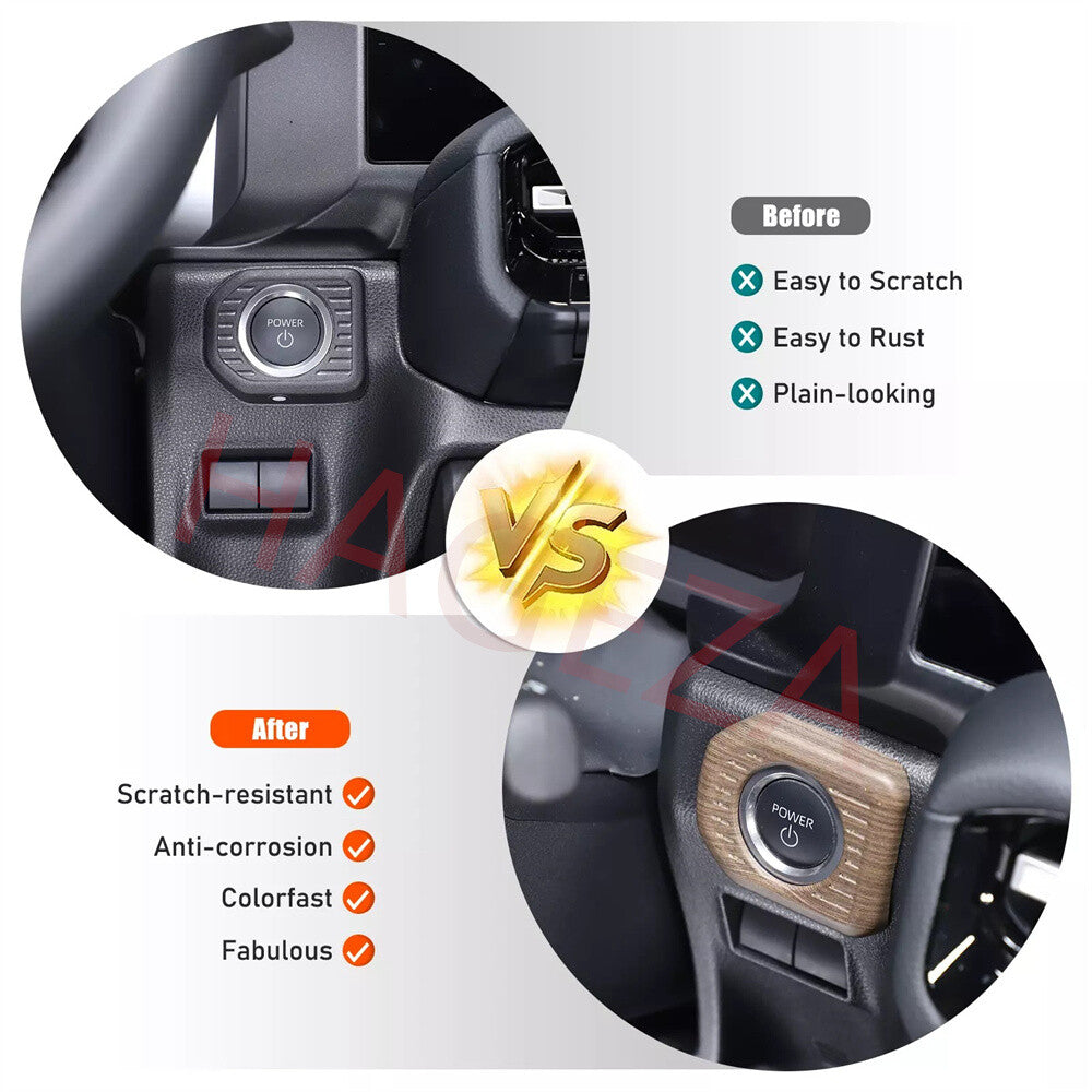 Pear Wood Grain Engine Start Stop Button Cover For Toyot@ for Land Cruiser LC250 24+