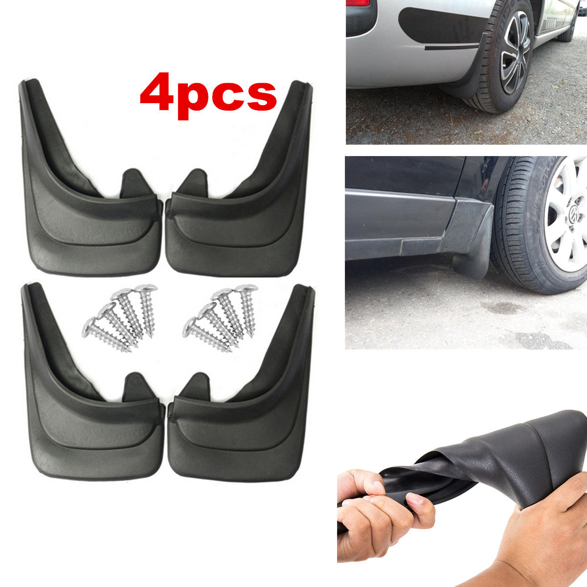 4x Black Mud Flaps Mud Guards Splash Flares Car Body Protector Kit Front & Rear Q