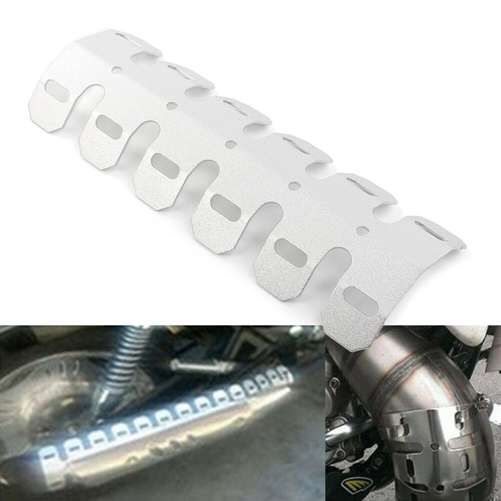 Motorcycle Universal Dirt Bike Exhaust Muffler Pipe Heat Shield Cover Heel Guard Q