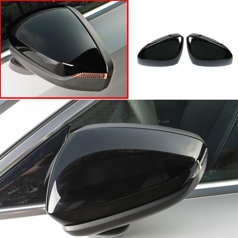 Fit for Audi A3 2022-23 ABS Bright Black Rear View Side Door Mirror Cover Cap 2X