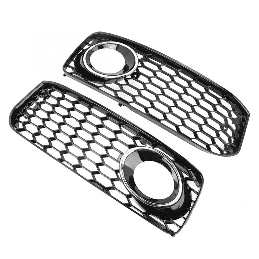 2x Front Fog Light Grille Cover for AUDI A5 S-Line / S5 B8 2008-2012 Honeycomb
