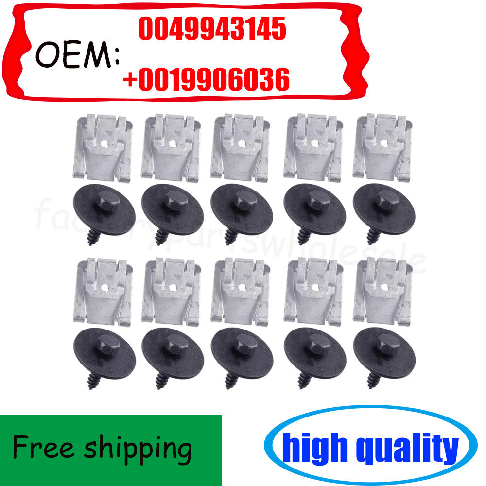 20Pcs Under Engine Cover Floor Clips Screws Kit Fit for Benz A B C E M CLK Class n