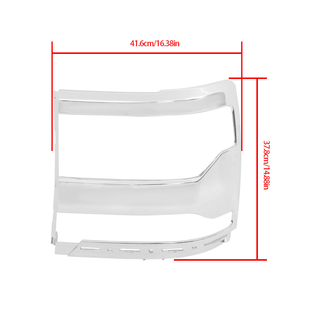 Suitable for 16-18 Silverado 1500 chrome headlight projector decorative frame protective cover LH- n