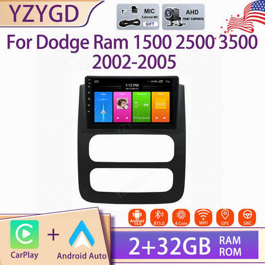 for Dodge for Ram 1500 2500 3500 2002-2005 Stereo Android 14.0 CarPlay Car Radio GPS