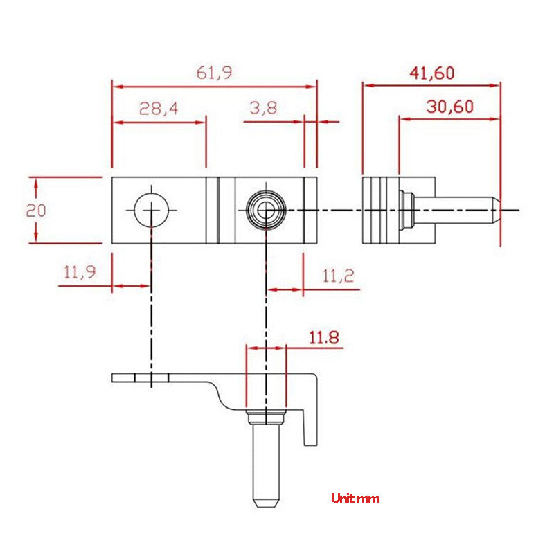 30-300A 58V Automotive, Marine, and RV Battery Terminal Fuse Block with Single Stud 5/16 M8- n