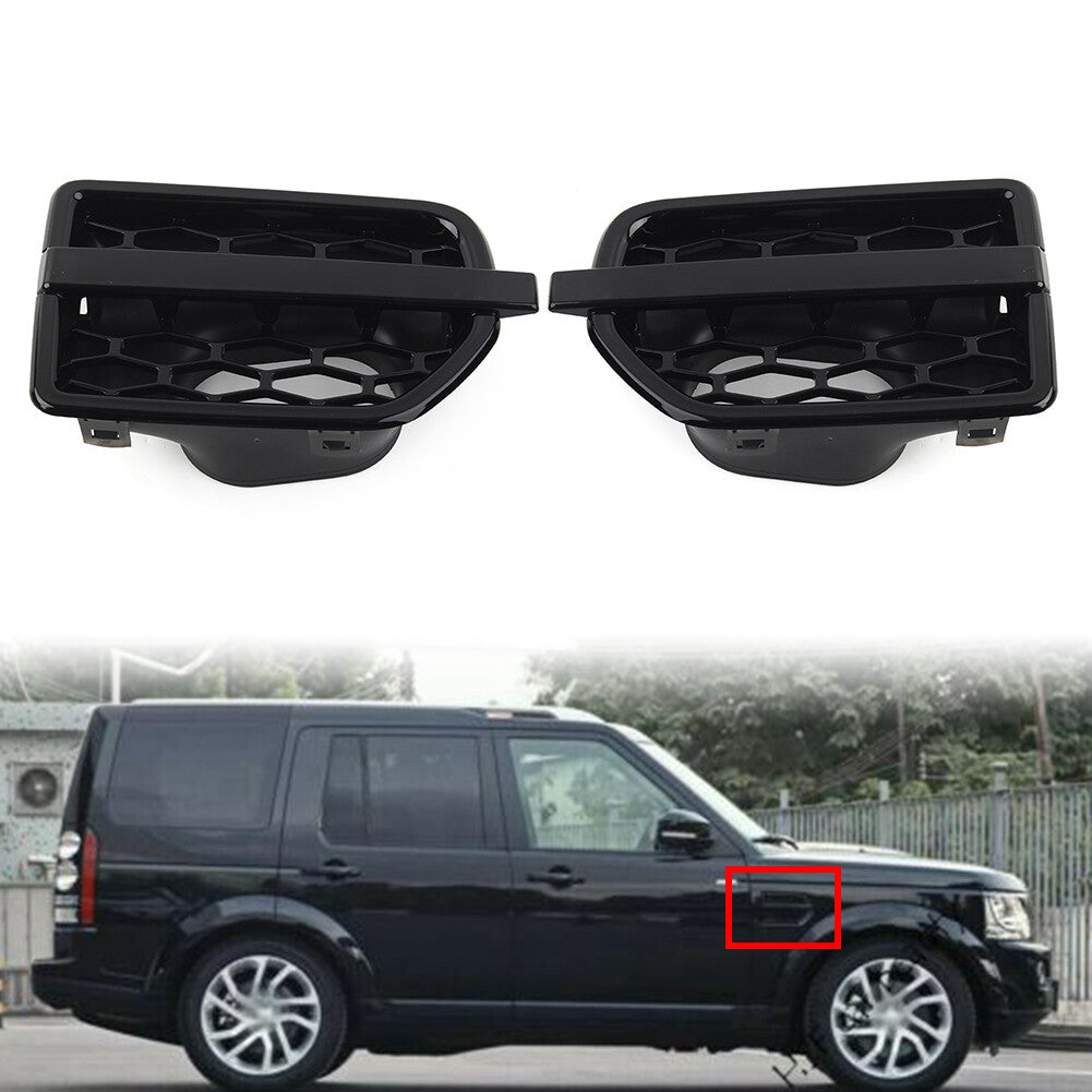 2x Front Grille Air Intake Fender Vent Grill Black for Land Rover LR4 2010-2016