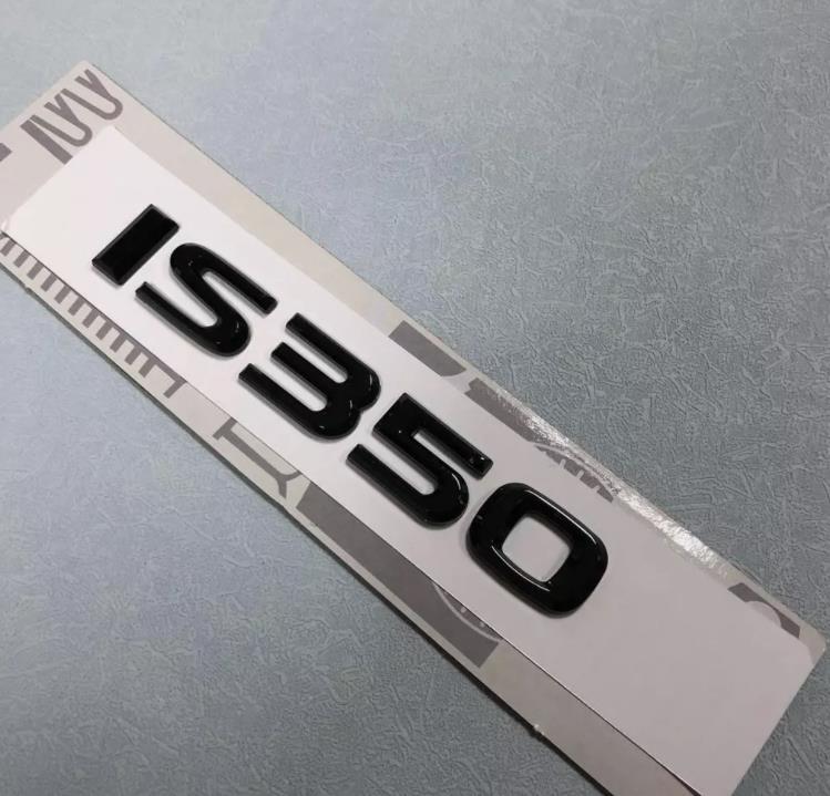 Gloss Black For 2014-2024 IS 350 IS350 Letter Emblem Rear Trunk Sticker Badge 1x