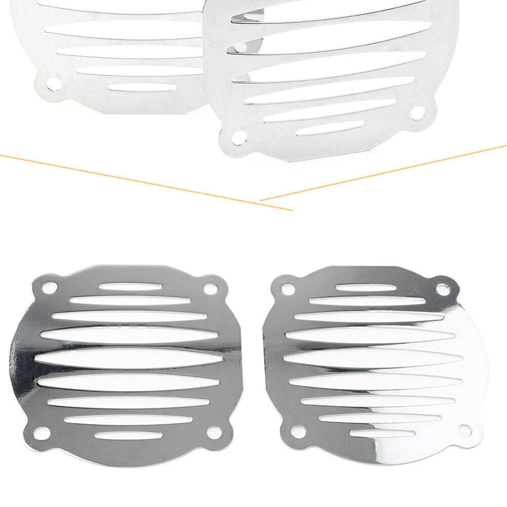 Chrome Motorcycle Speaker Grill Cover fit for Harley Electra Glide FLHT 2000-2013 Q