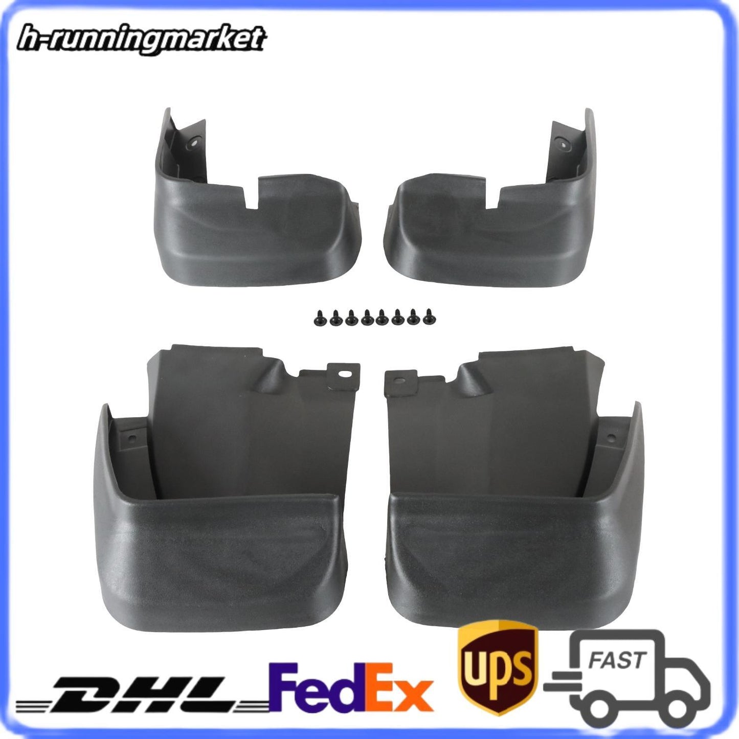 4pcs Mudguard Flaps for Honda for Civic Sedan 2006-2011 Driver and Passenger Side