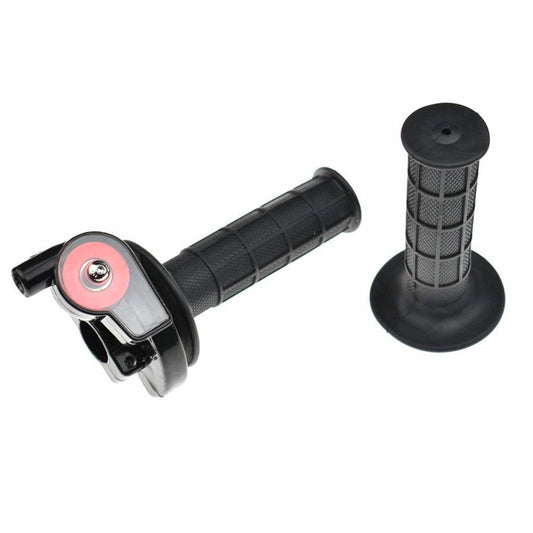 7/822mm Motocross Handle Throttle Clamp Hand Grip with Twist Cable for 50-250CC Q