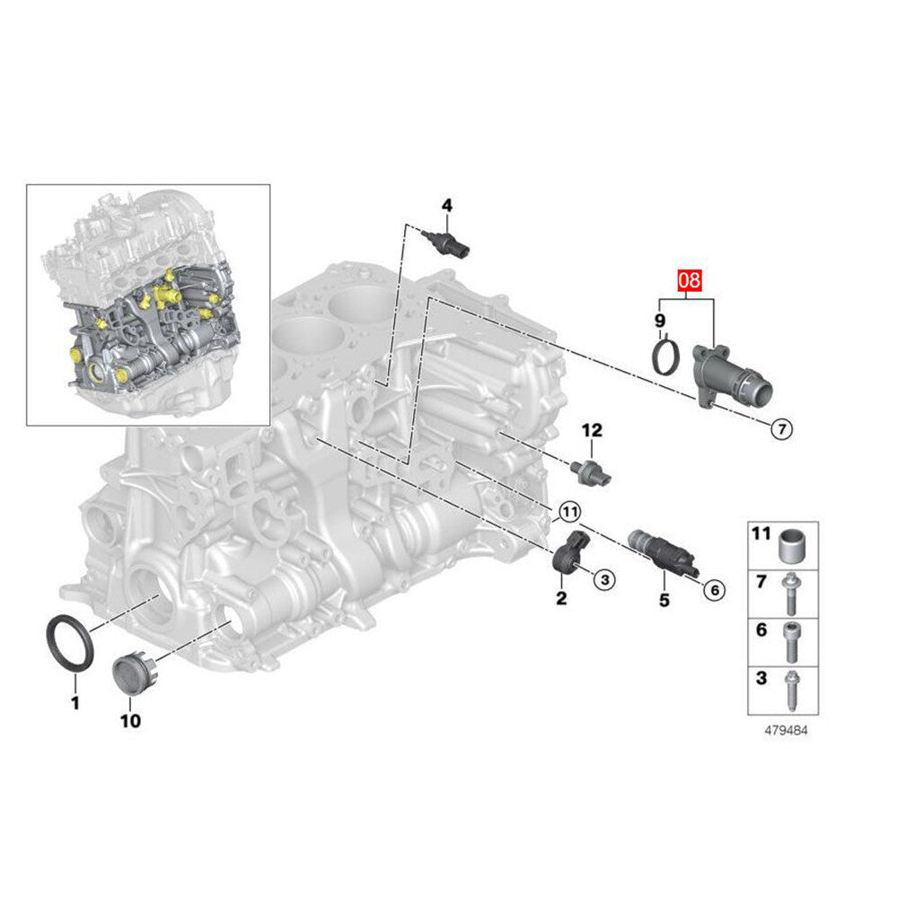 Brand new engine connector pipe 11118511205 for BMW F52, F45, F30, 320i, 120i, 330i, 220i, X4