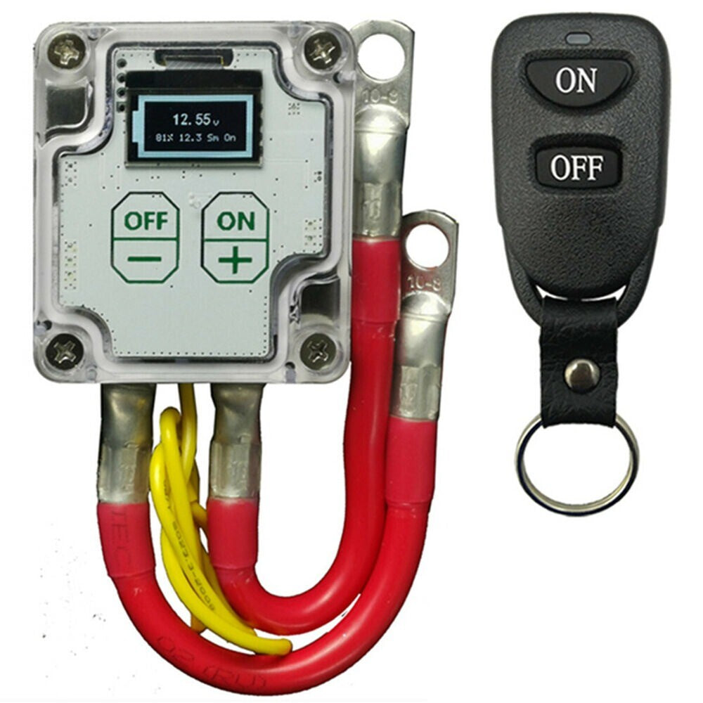 Car Battery Isolator Disconnect Cut-Off Power Switch Wireless-Remote Waterproof. n