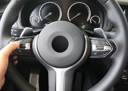 Cover Trim Steering Wheel Switch for BMW 3 4 Series GT 2013-2019 Carbon Fiber