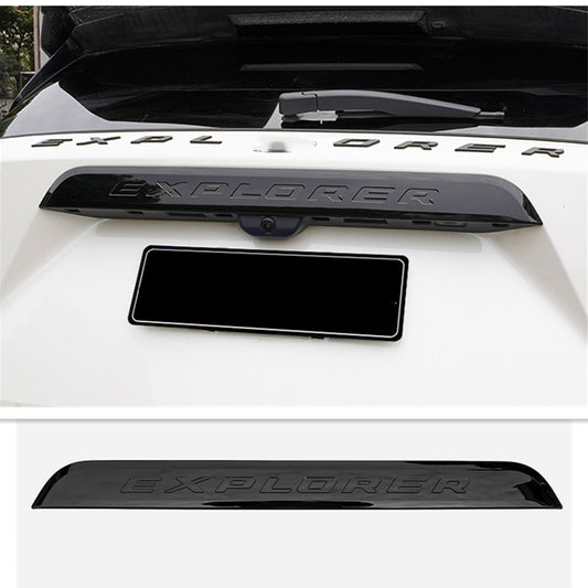 Bright Black Car Rear Door Trunk Lid Cover Strip Trim for Ford Explorer 2020-22