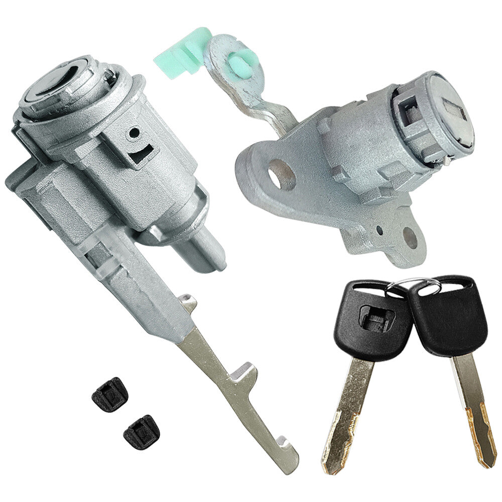 Ignition Key Switch Cylinder Door Lock Set Fits For Fit 2004 2005-2008