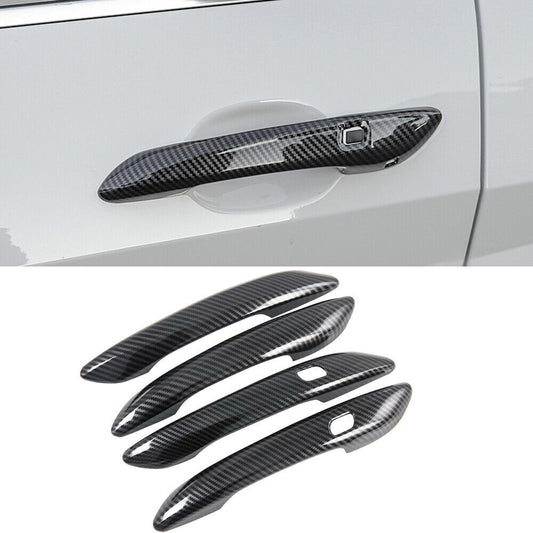 Carbon Fiber Front Grille Logo Frame Cover Trim ABS For 2017-2022 for Honda CRV CR-V v