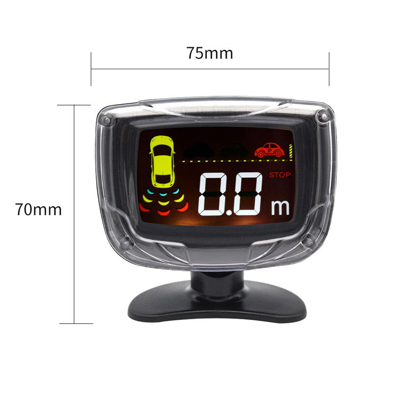 8-Stop Parking Sensor Reversing Radar Dual-Core LCD Display Car Alarm System Kit - n