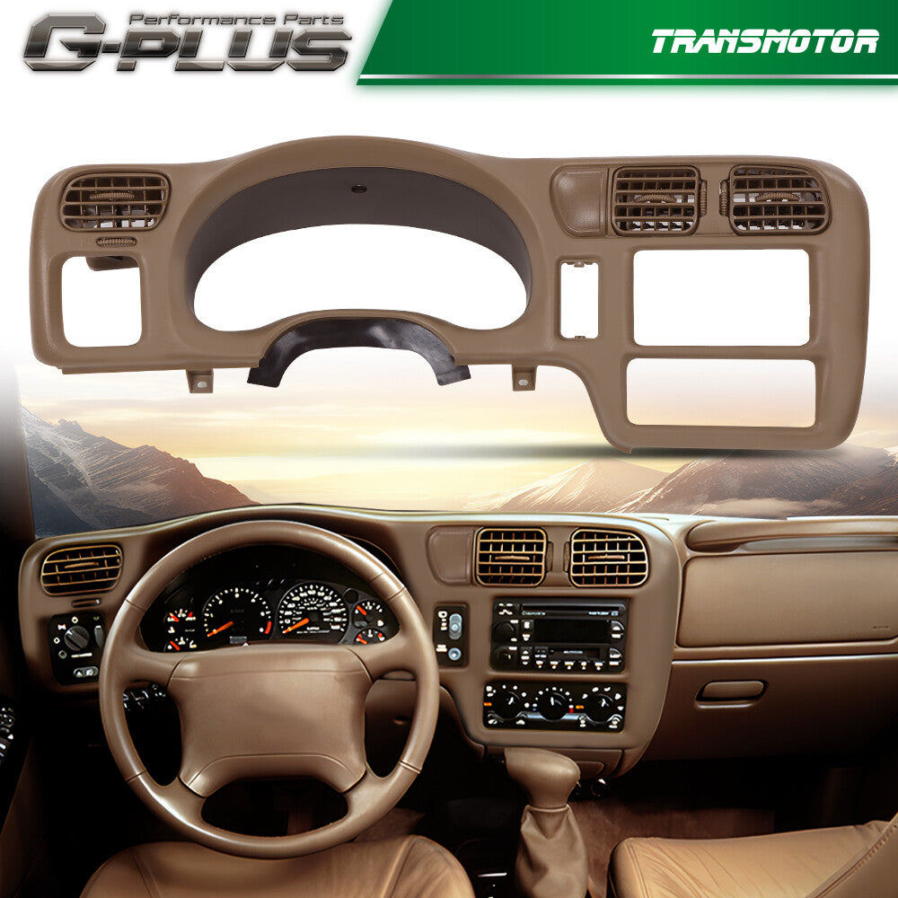 Fit 98-04 S10 Blazer Cluster Radio Dash Trim Bezel Jimmy Sonoma Double Din Beige Q
