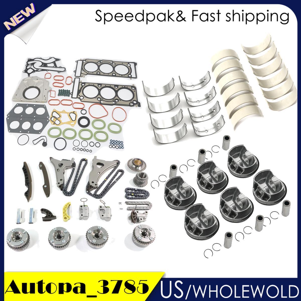 M276 Engine Rebuild Pistons Seals Bearings Kit Set For 3.5L for Mercedes-Benz SLK350