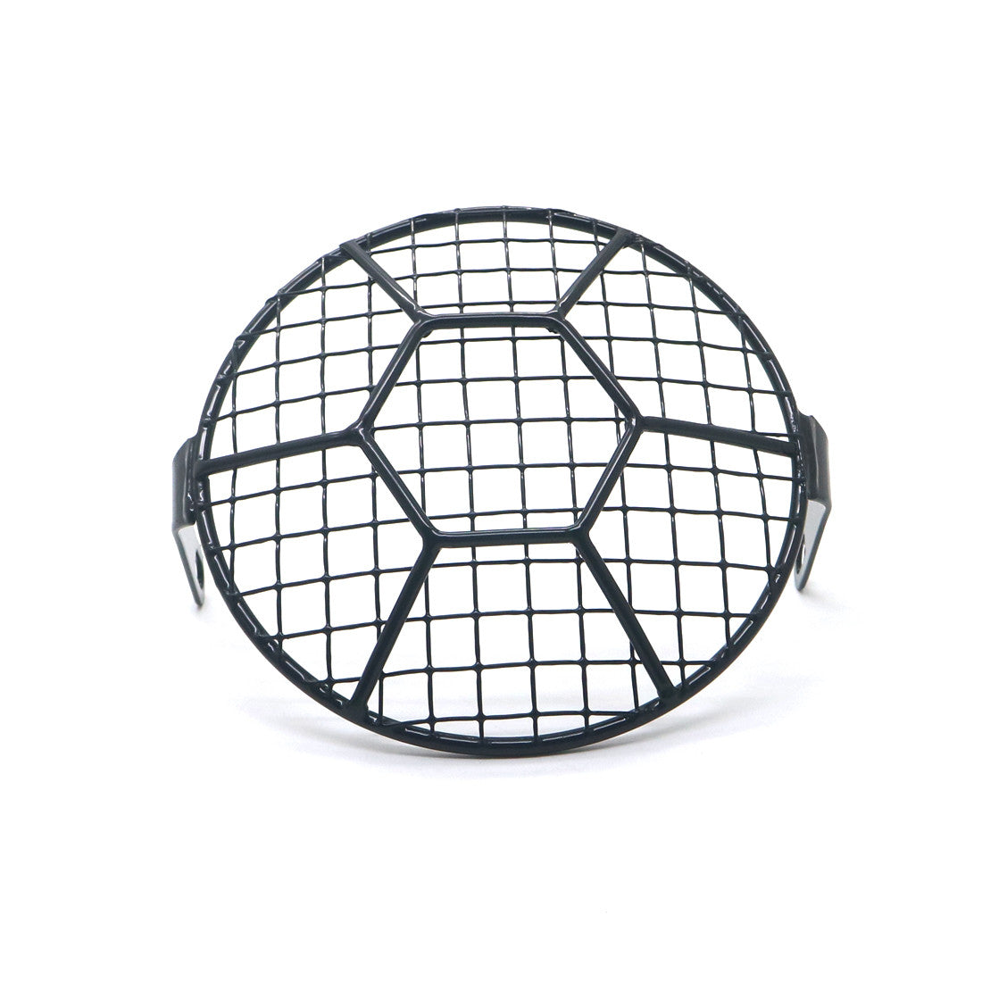 Motorcycle 6.3 Retro Metal Grill Side Mount Headlight Football Net Mask Cover Q