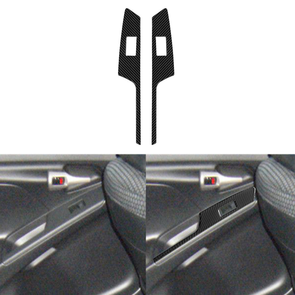 2X Carbon Fiber Rear Door Lift Control Cover Trim for Toyota Matrix 2009-2014
