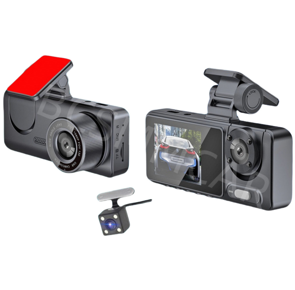 3 Lens Car Camera With Reversing Camera Video Recorder DVR Dash Cam Night Vision