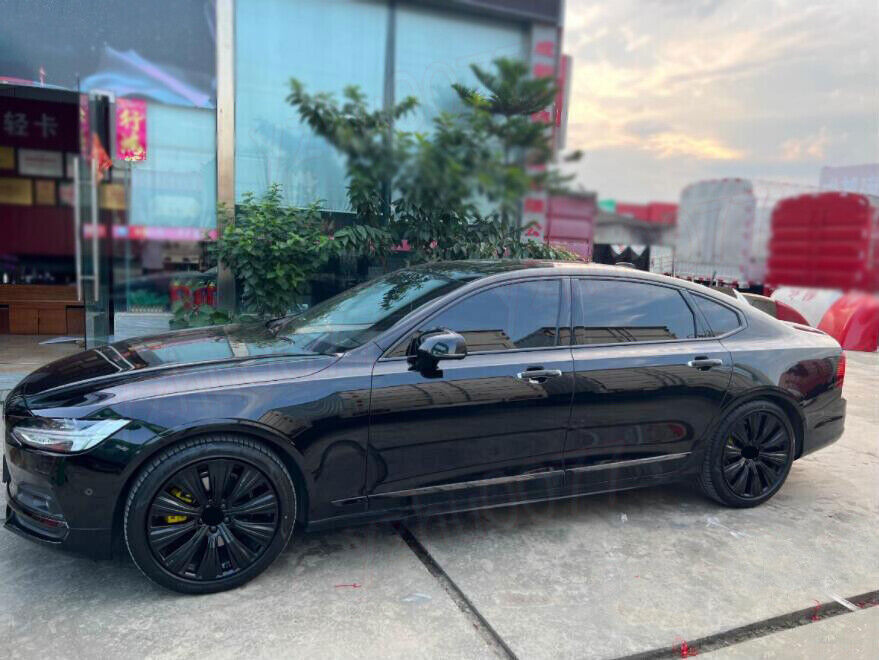 for Volvo S90 2019-2022 Black Stainless steel Windows Full Strip Cover Trim 10x