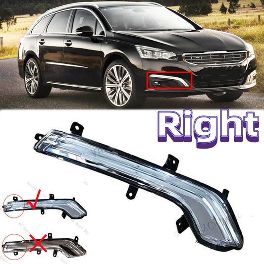 Right Front LED Daytime Running Light Fog Lamp for Peugeot 508 2015 2016