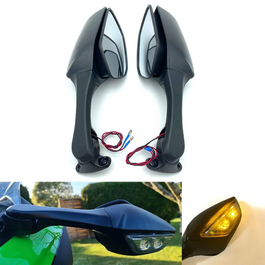 for Kawasaki ZX10R 2011 - 2018 LED Rearview Rear Motor Side Mirror
