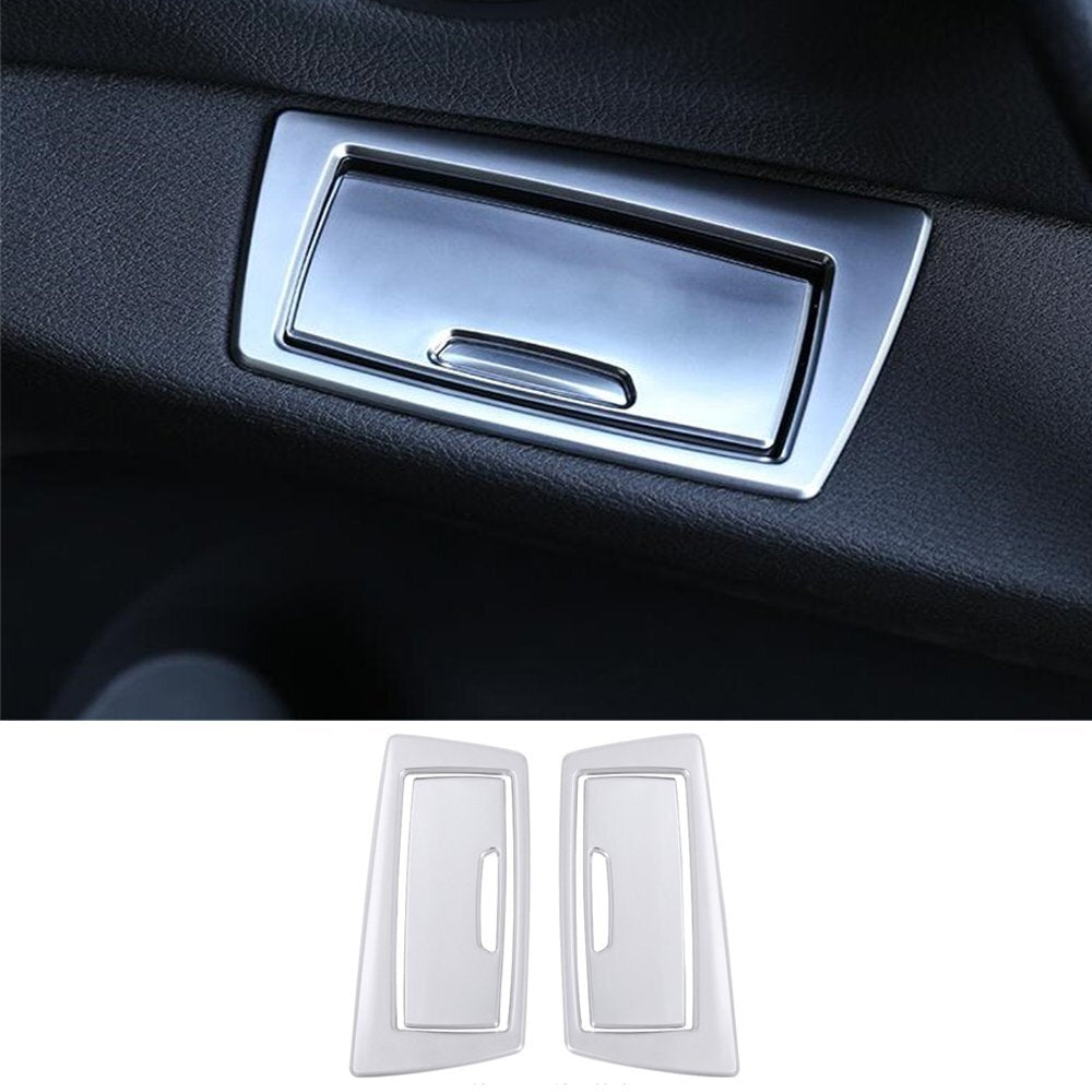 Silver ABS Rear Door Ashtray Panel Decorative Cover Fit for BMW X1 F48 2016-2021