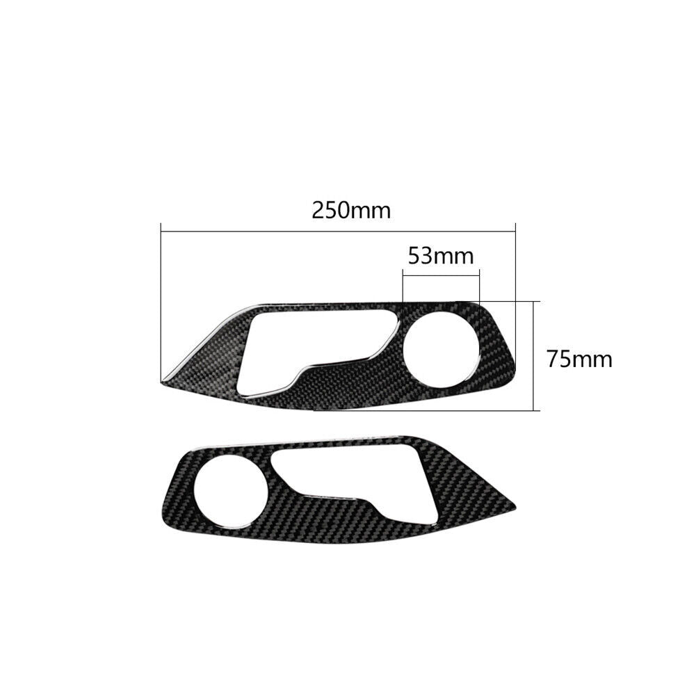 3X Carbon Fiber Multimedia Console Frame Cover Trim for Chrysler 200 2015-2017 v