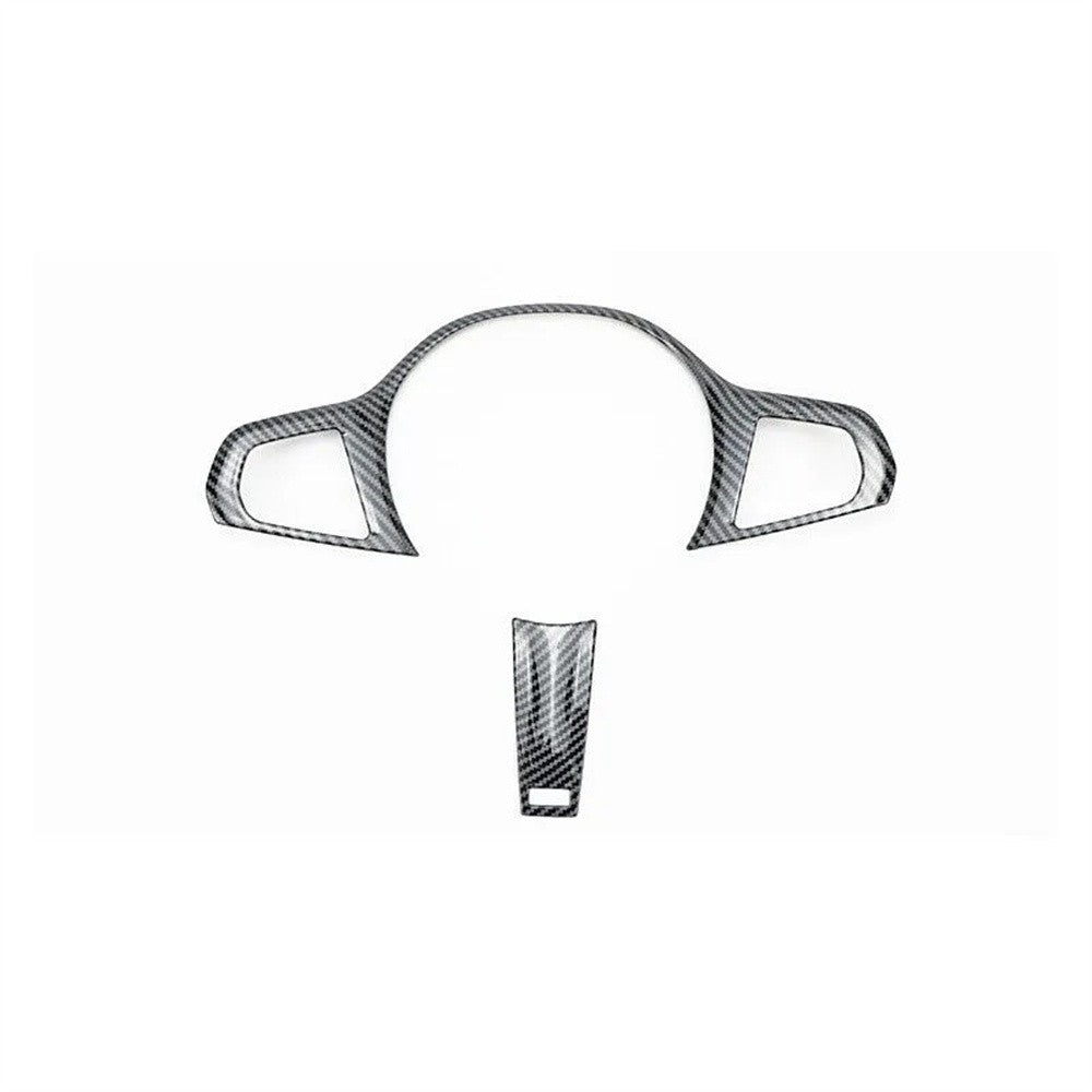 Car ABS Carbon Fiber Look Interior Trim Steering Wheel Cover for BMW 3 Series Q
