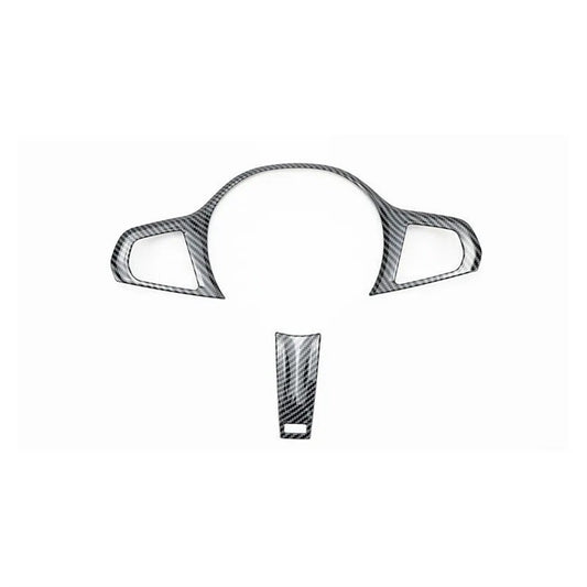 Car ABS Carbon Fiber Look Interior Trim Steering Wheel Cover for BMW 3 Series Q