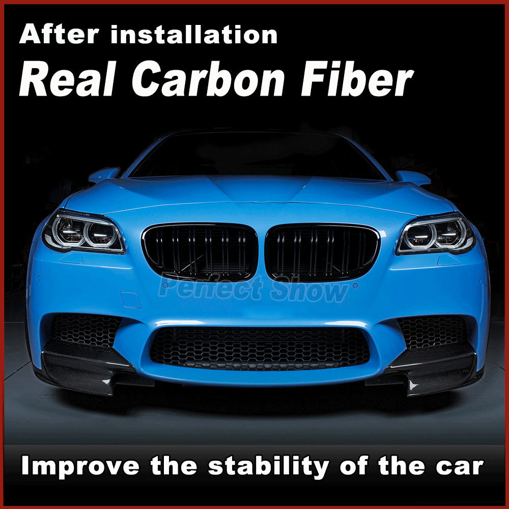 REAL Carbon Front Flaps Splitter Spoiler for BMW 5 Series F10 M5 Bumper 2011-17