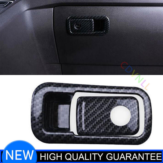 for Volkswagen Atlas 2018-23 Carbon Look Passenger Storage Box Handle Trim Cover