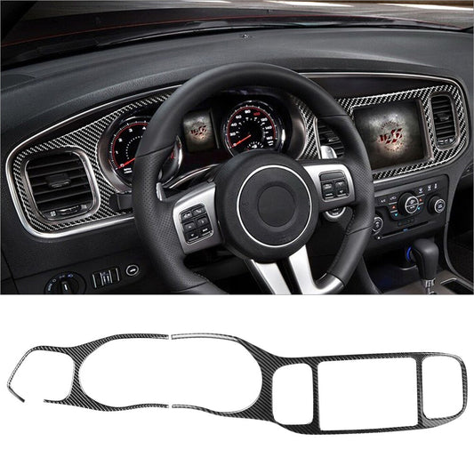 Carbon Fiber Interior Dashboard Panel Cover Trim for Dodge Charger 2011-2014