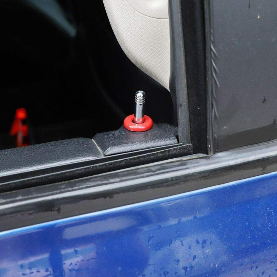 4P Car Door Lift Bolt Lock Pin Trim Accessories for Dodge for RAM 1500 2011-2024 Red v