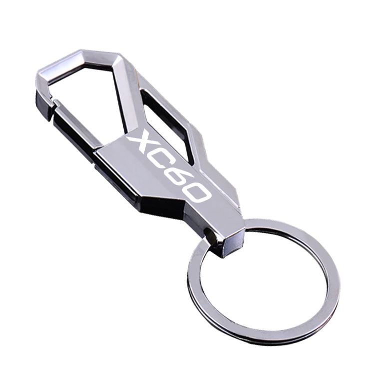 Car keychain, key ring, key fob, car accessories, silver metal, suitable for XC60