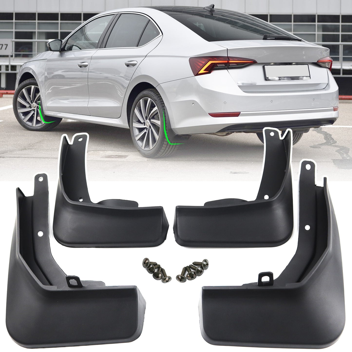 4x for Skoda Octavia NX Liftback Estate 20-22 Mud Flaps Splash Guards Mudguards Q