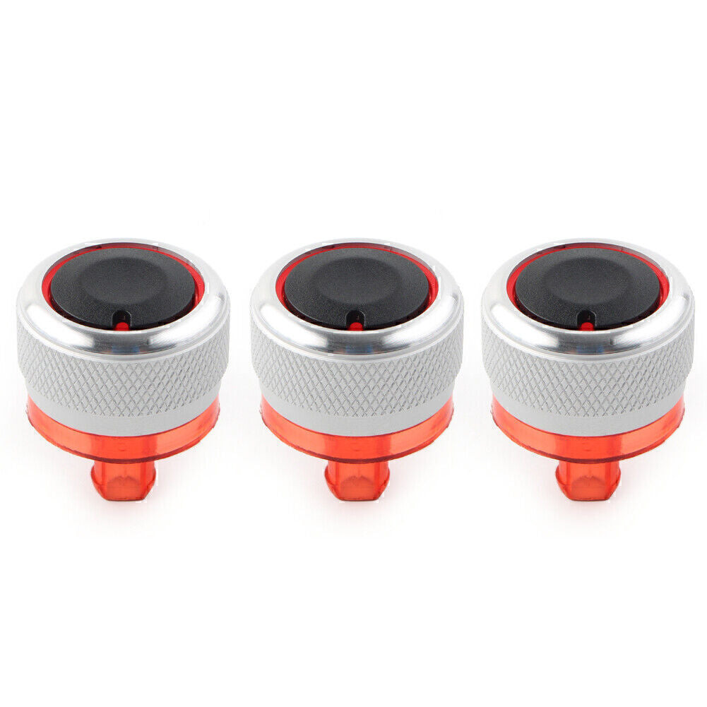 Switch Knob Heater Buttons A/C Cover Heat Fit for Peugeot 206 207 C2 Silver Car 3Pcs Q