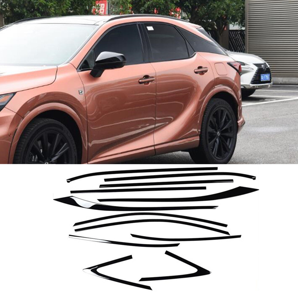 Black Window Frame MoldingStrip Cover Trim 23-24 for Lexus 450h 500H B n